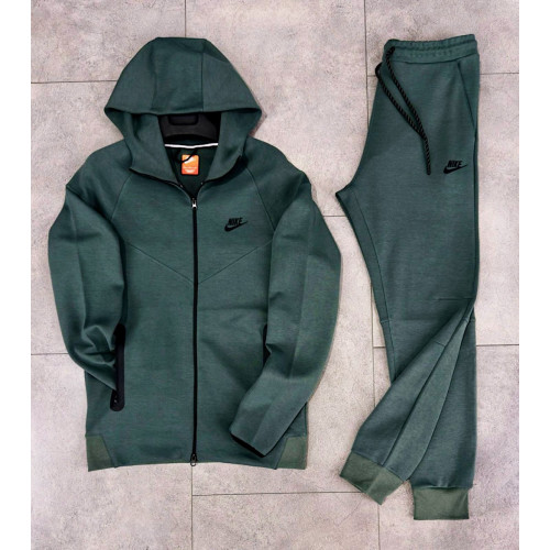  Мъжки спортен екип Nike Tracksuit Tech Fleece Green New model