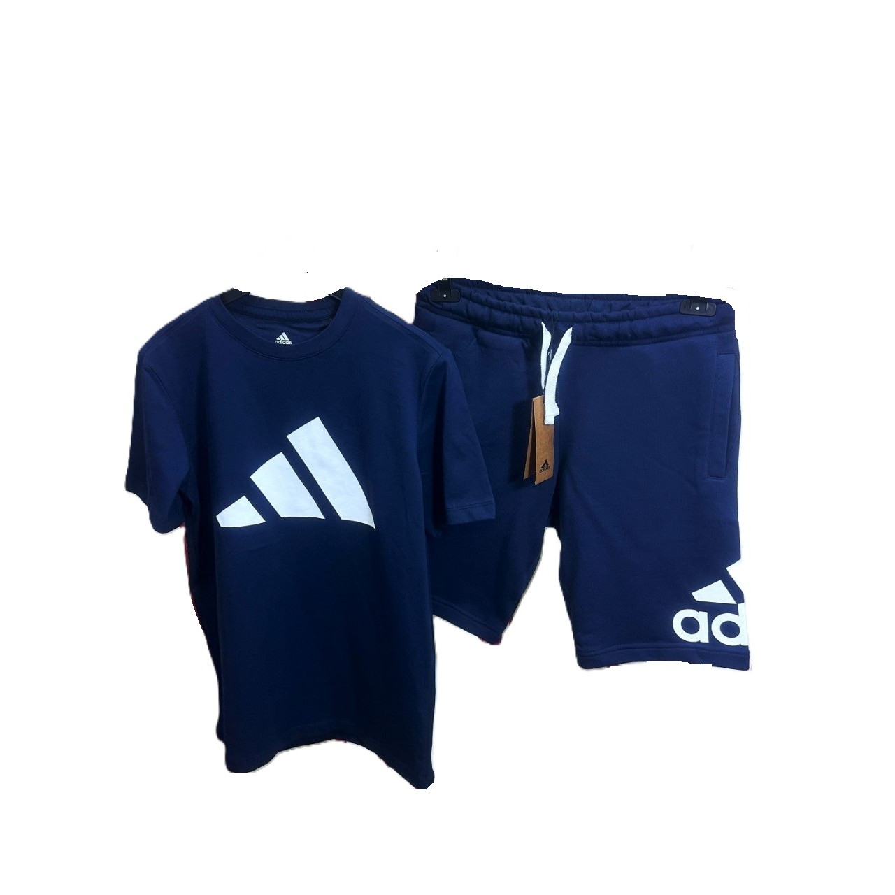 Мъжки спортен къс комплект Adidas Classic Big Logo Shorts + T-shirt Dark blue