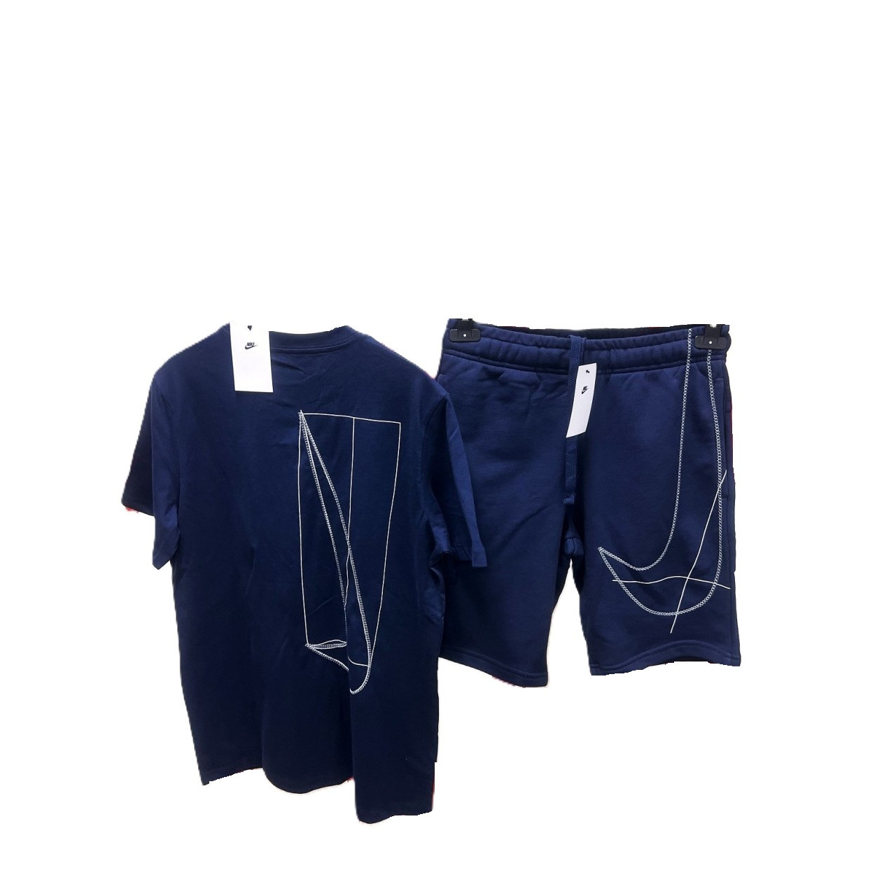 Мъжки спортен къс комплект Nike Performance Shorts + T-shirt Dark Blue