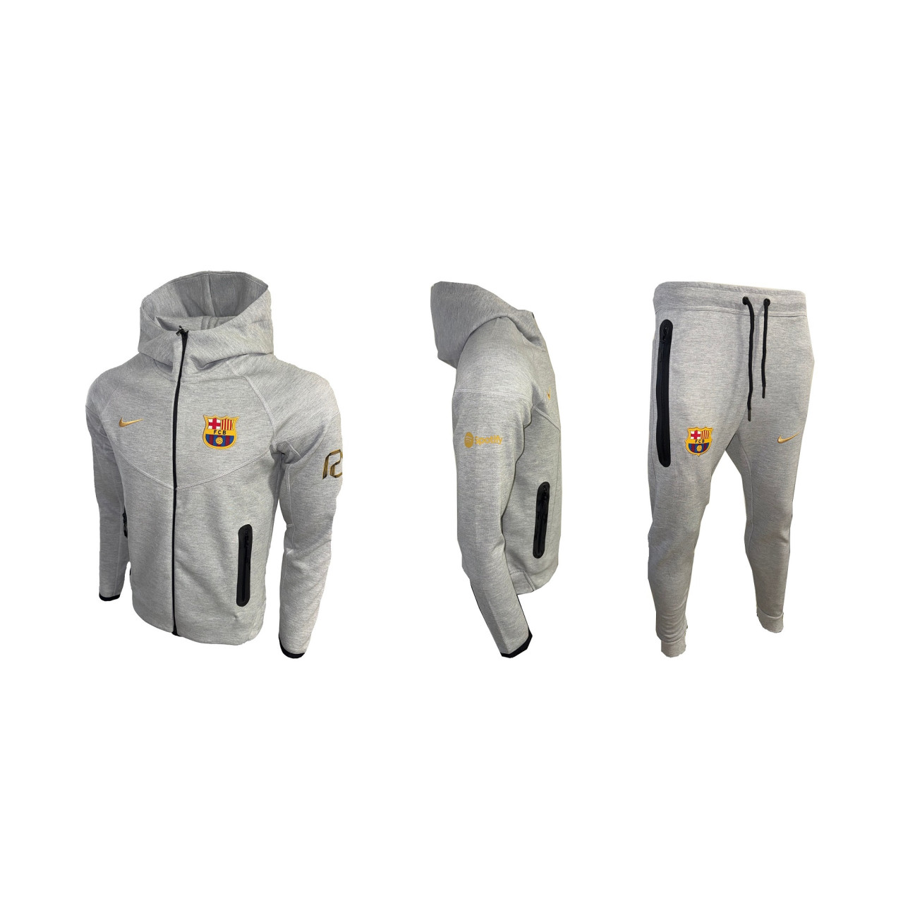  Мъжки спортен екип Nike Barcelona Tech Fleece светло сив