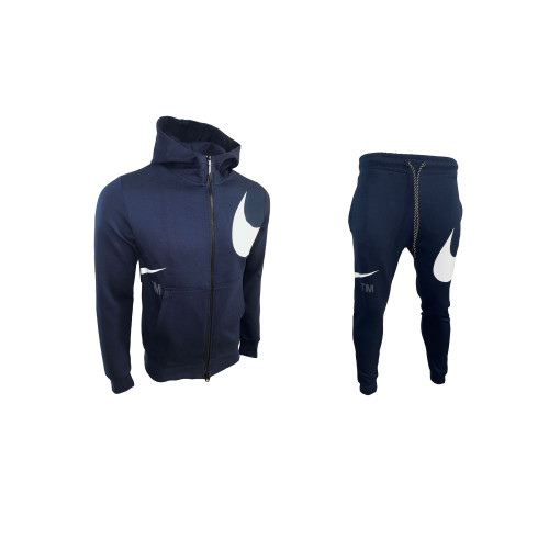 Мъжки спортен екип Nike Swoosh Tracksuit Dark Blue White