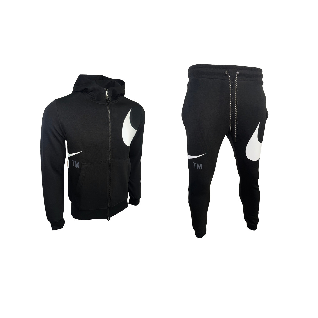 Мъжки спортен екип Nike Swoosh Tracksuit Black White