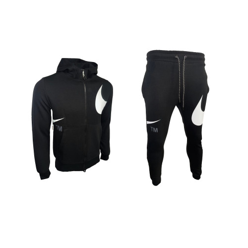 Мъжки спортен екип Nike Swoosh Tracksuit Black White