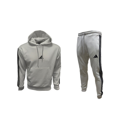 Мъжки спортен екип Adidas Sweatshirt + Pants Light Grey