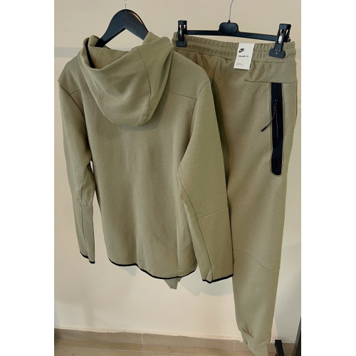  Мъжки спортен екип Nike Tracksuit Tech Fleece Green Beige New Model