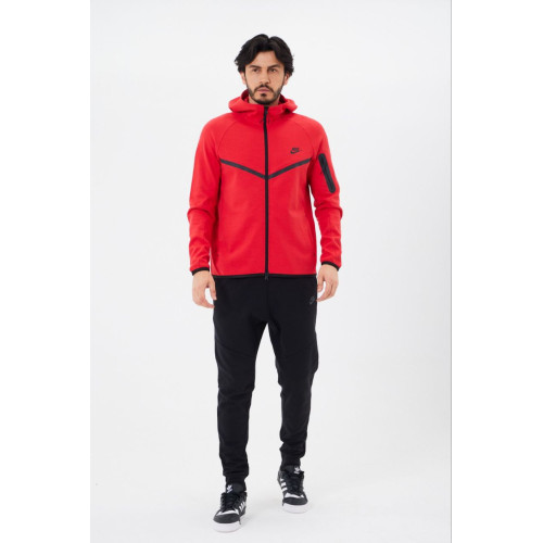  Мъжки спортен екип Nike Tech Fleece Red Black
